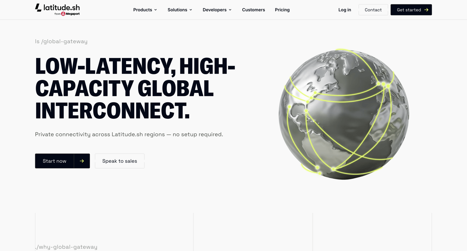 Latitude.sh - Global Gateway - Latitude.sh screen