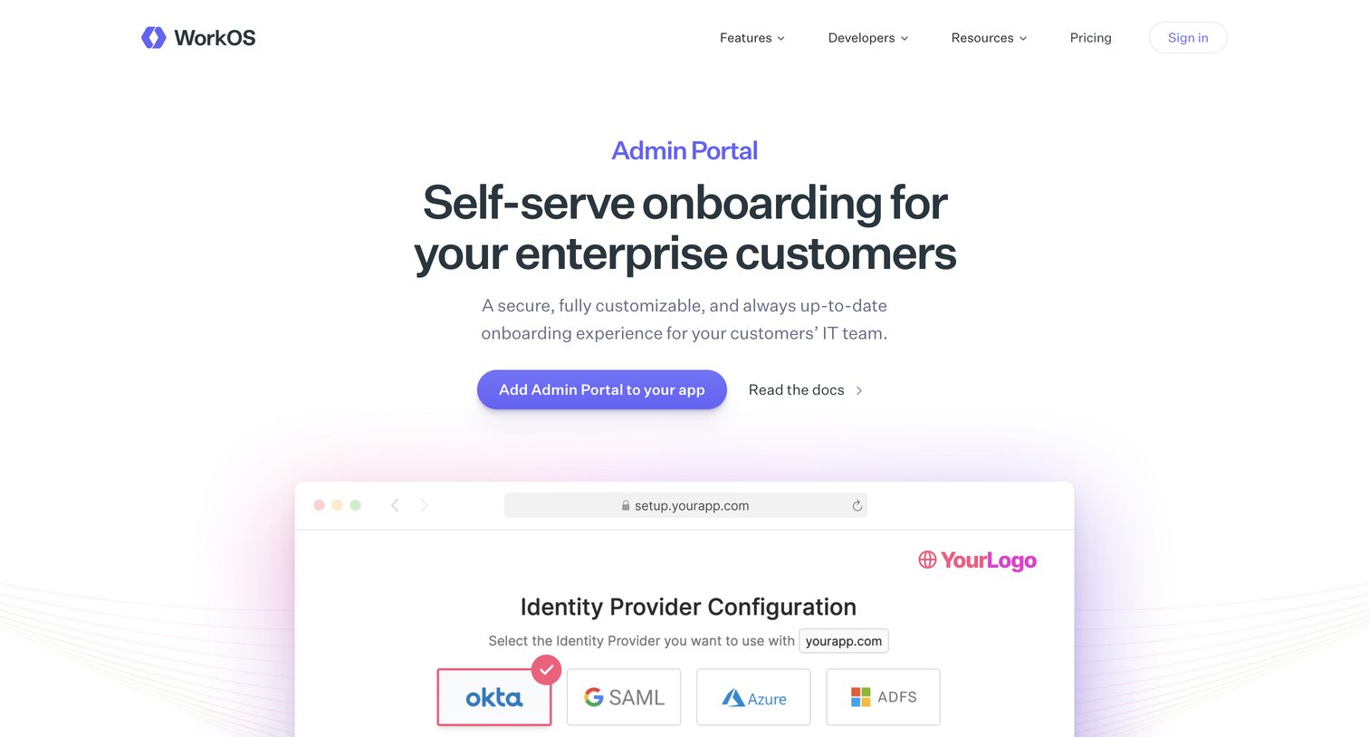 WorkOs - Admin Portal — WorkOS screen