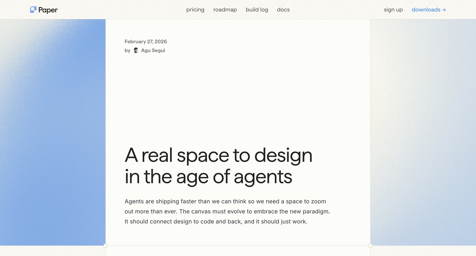 Paper - A real space to design in the age of agents screen