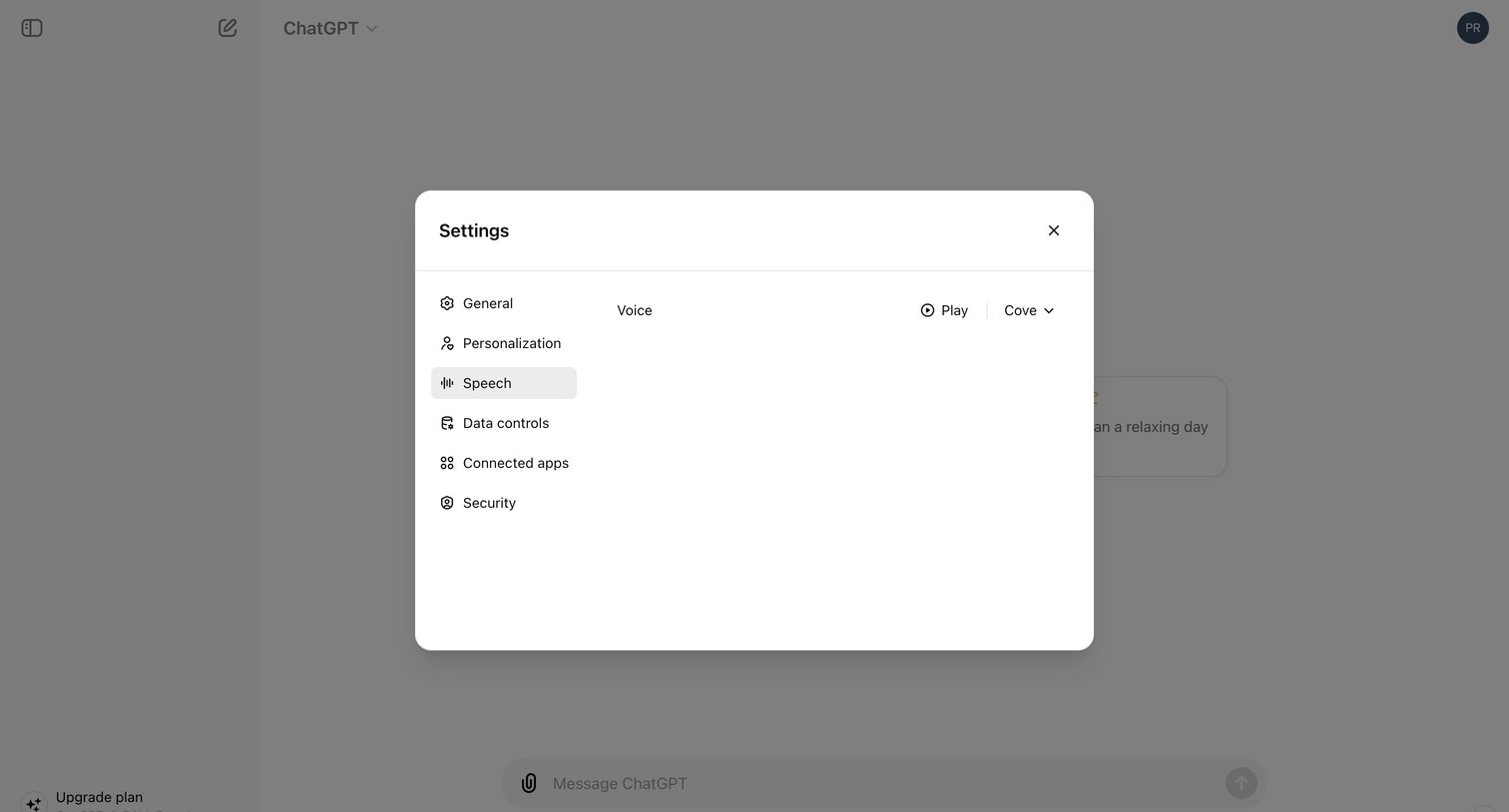 ChatGPT screen
