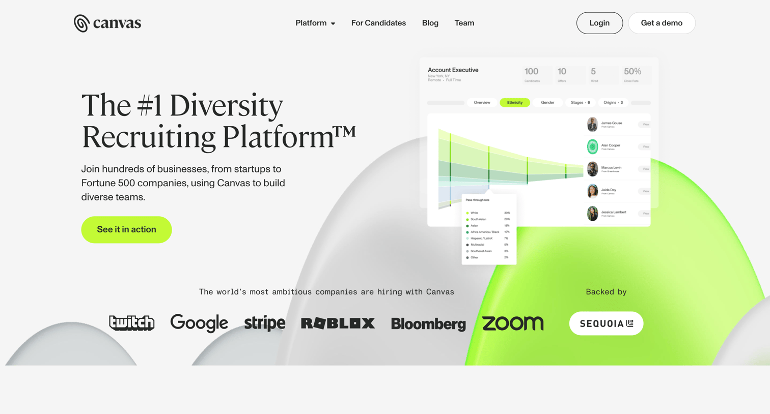 Untapped - Diversity Recruiting Platform | Canvas screen