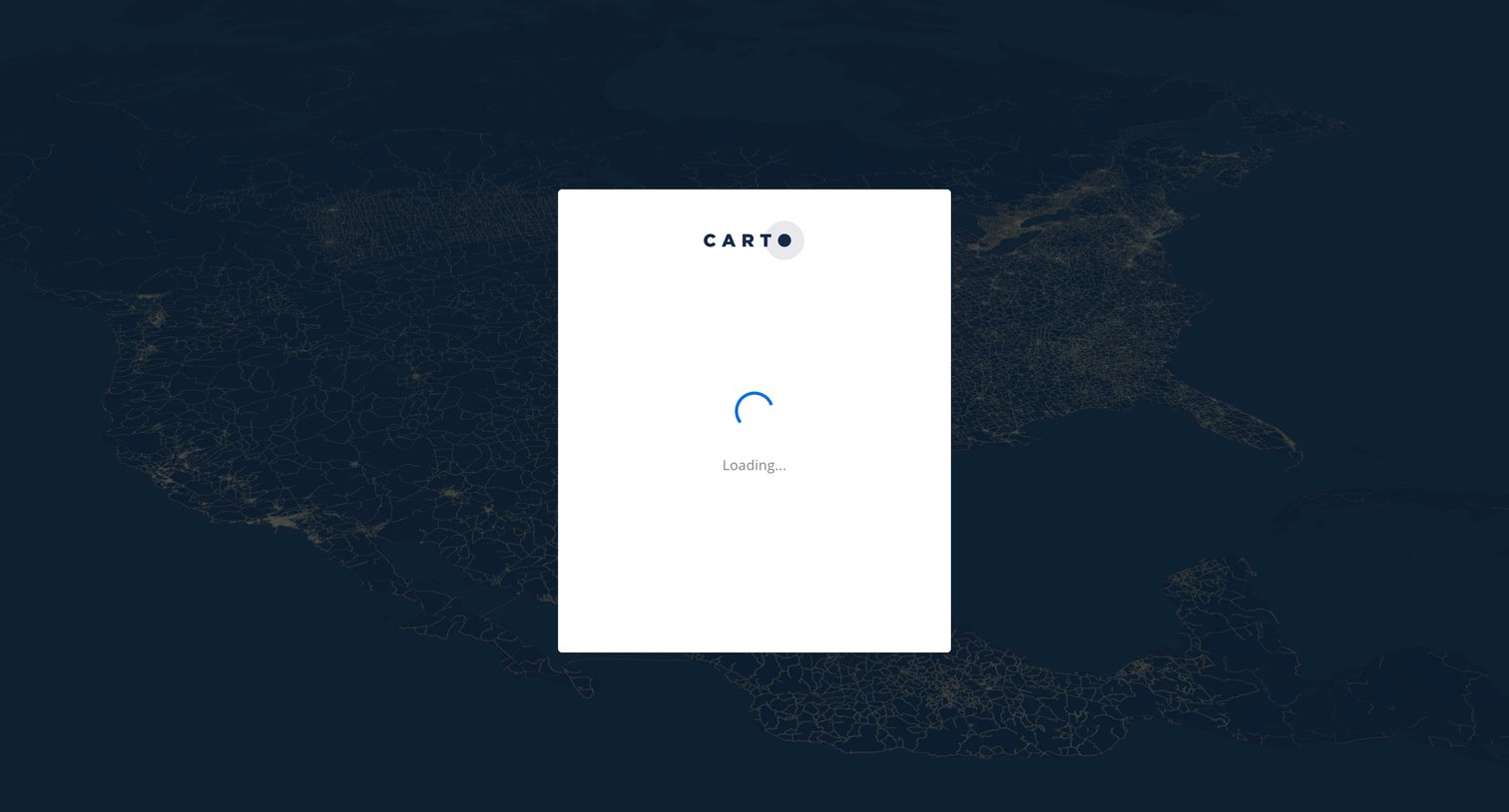 Carto - CARTO Accounts screen