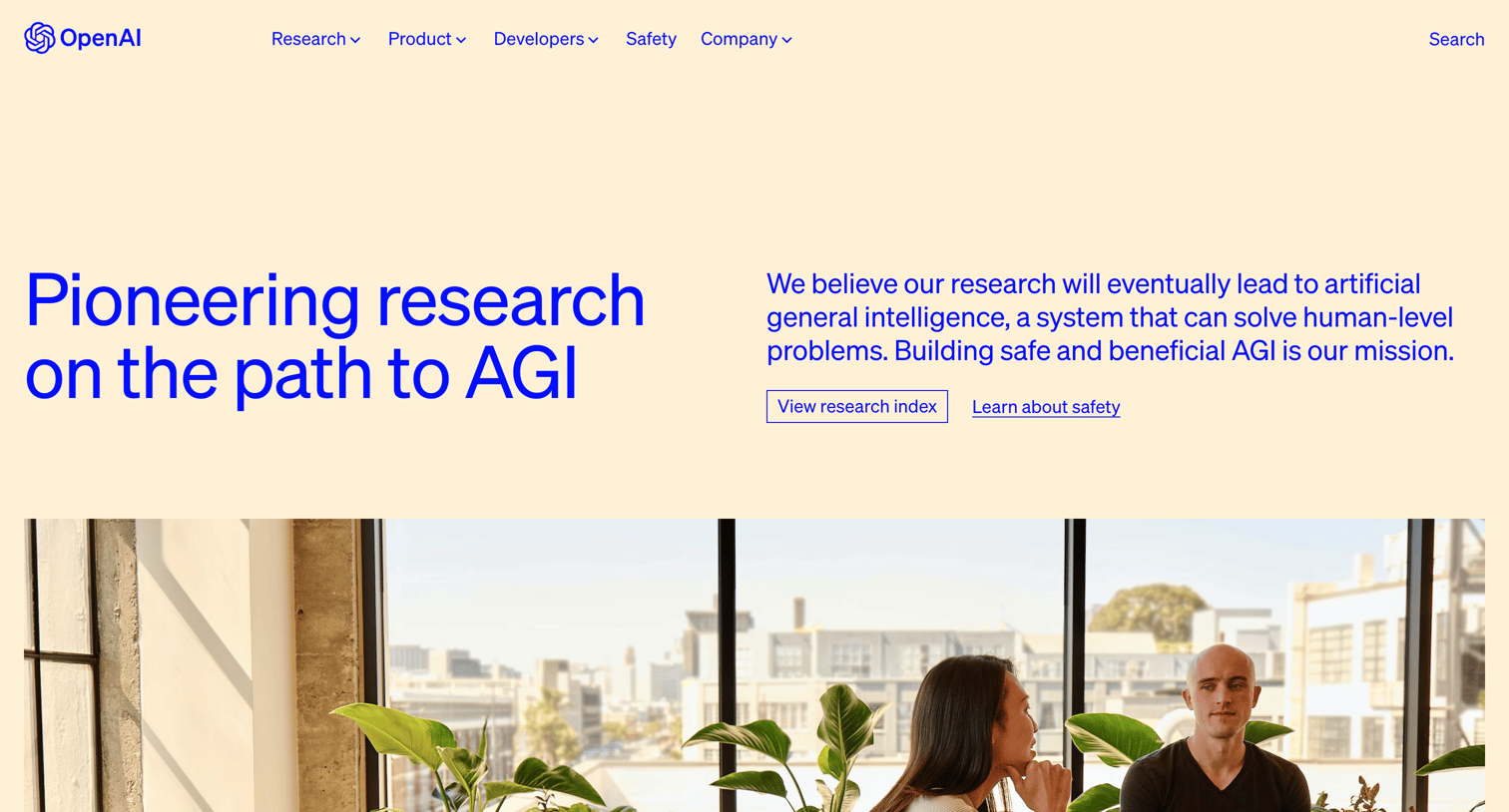 OpenAI - Research screen