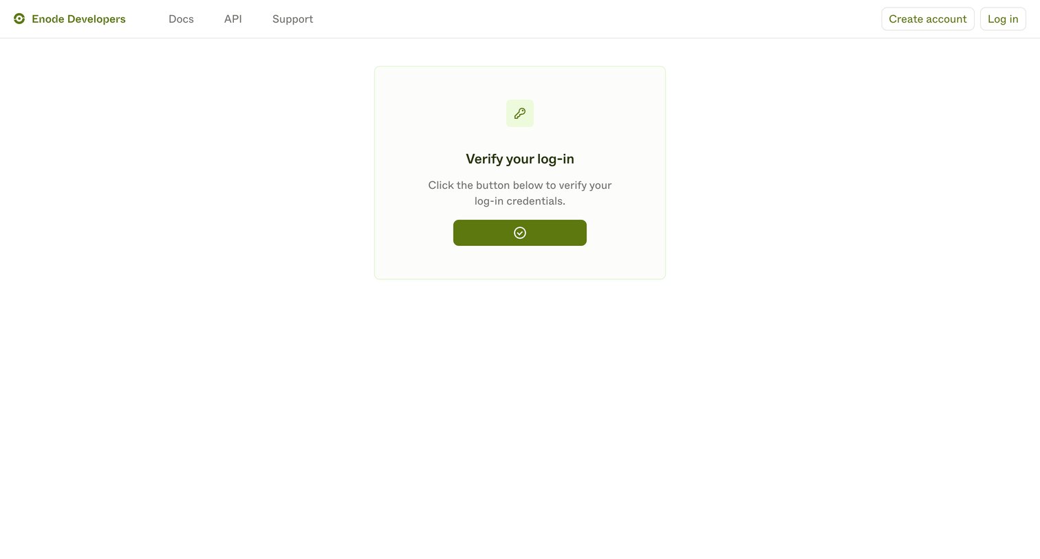 Enode - Enode Developers screen