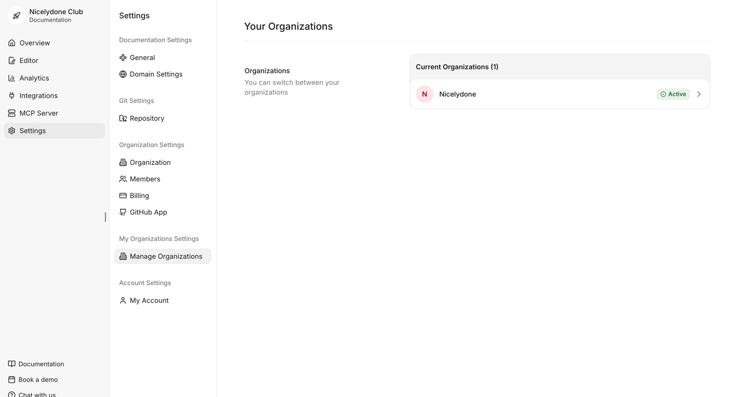 Documentation.AI - Dashboard - Documentation.AI screen