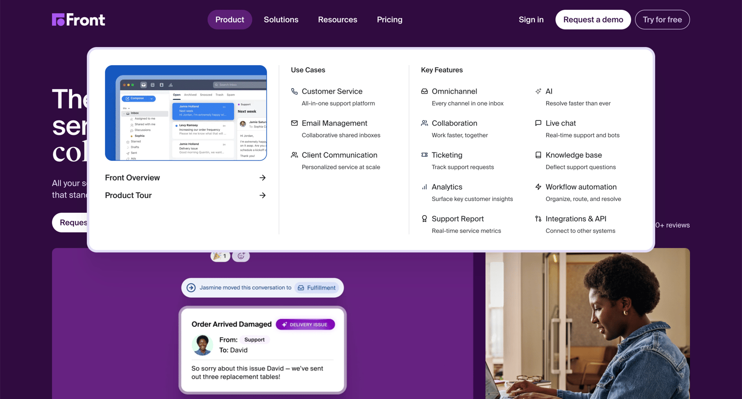 Front - Front - The Platform for Exceptional Customer Service at Scale screen