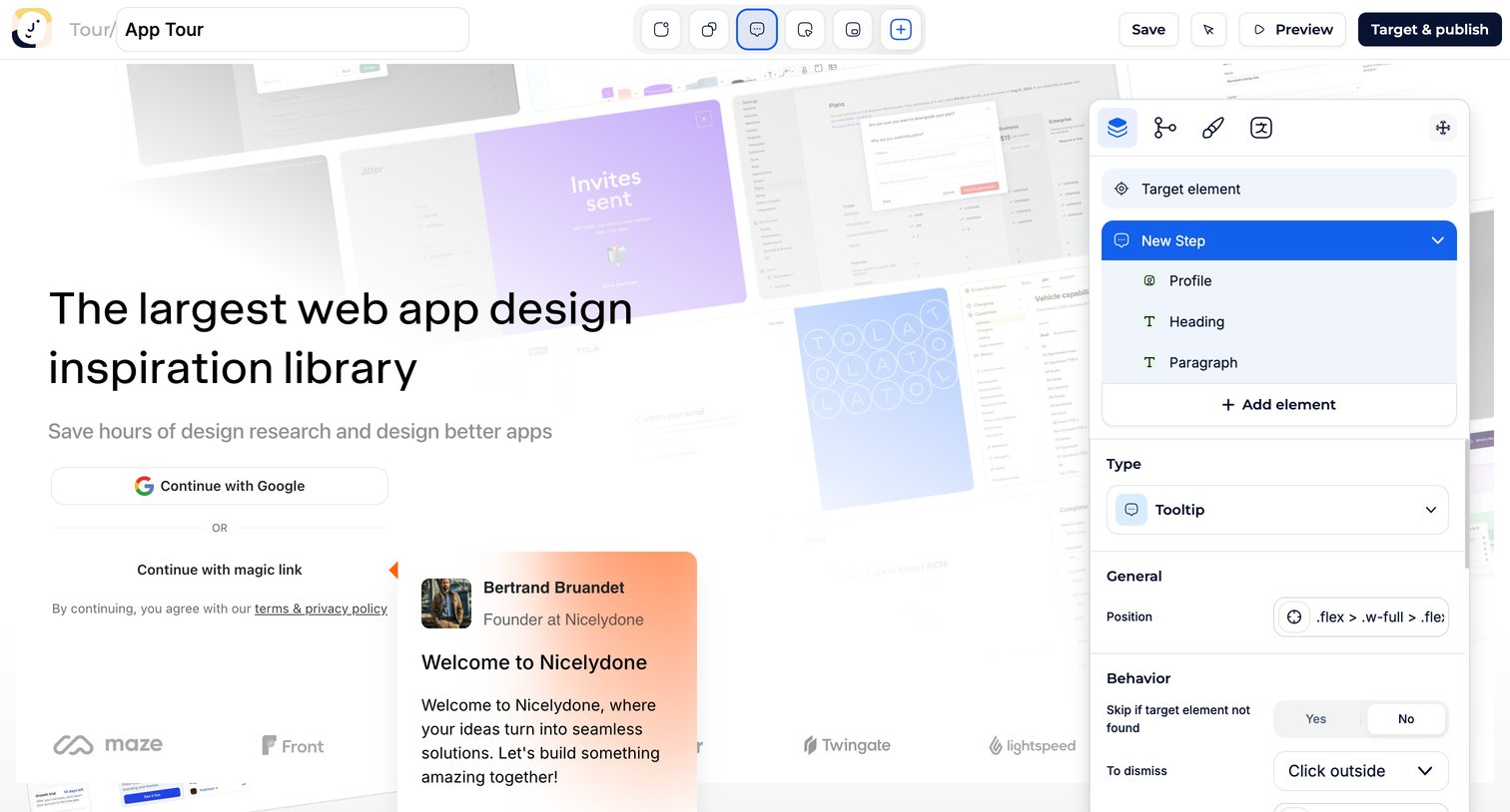 The world largest web app inspiration library from Jimo
