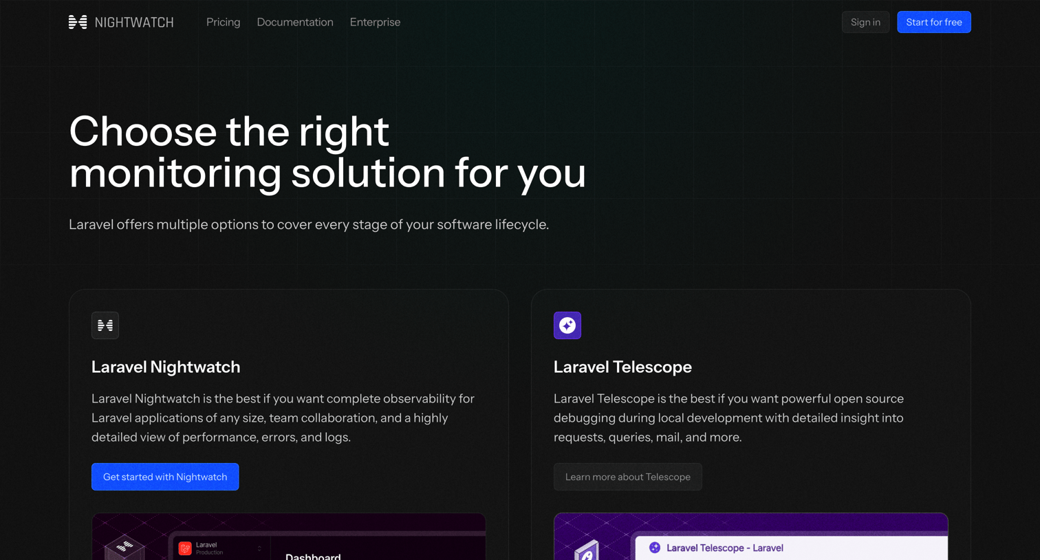Nightwatch - Laravel Nightwatch vs Laravel Telescope - Laravel Nightwatch screen