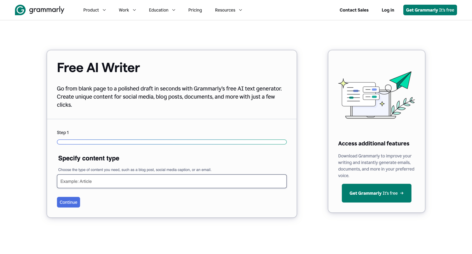 Grammarly - Free AI Writer  Grammarly screen