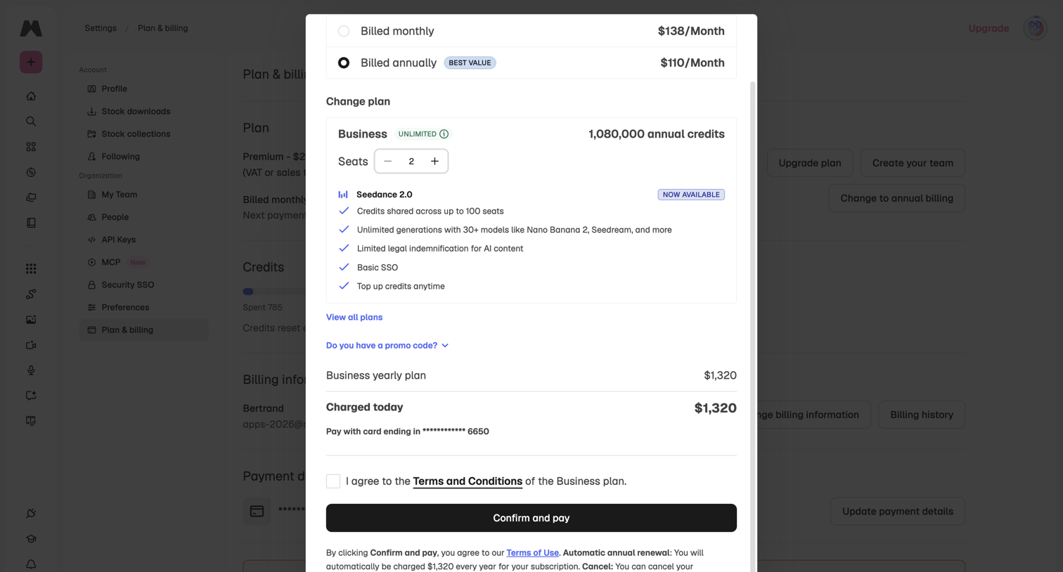 Magnific - Subscription | Magnific (formerly Freepik) screen