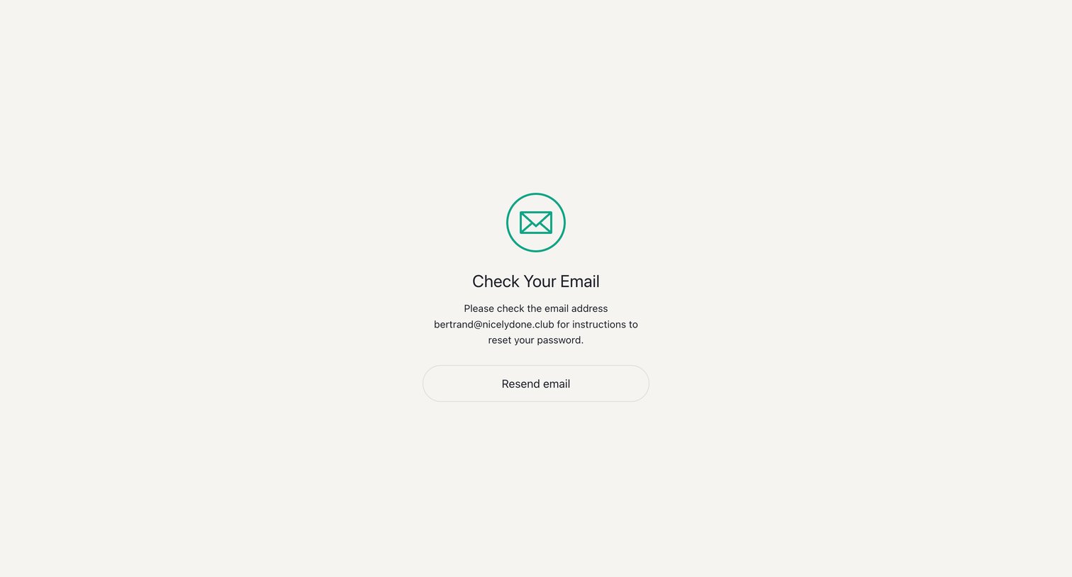 Strut - Check your email | Strut screen