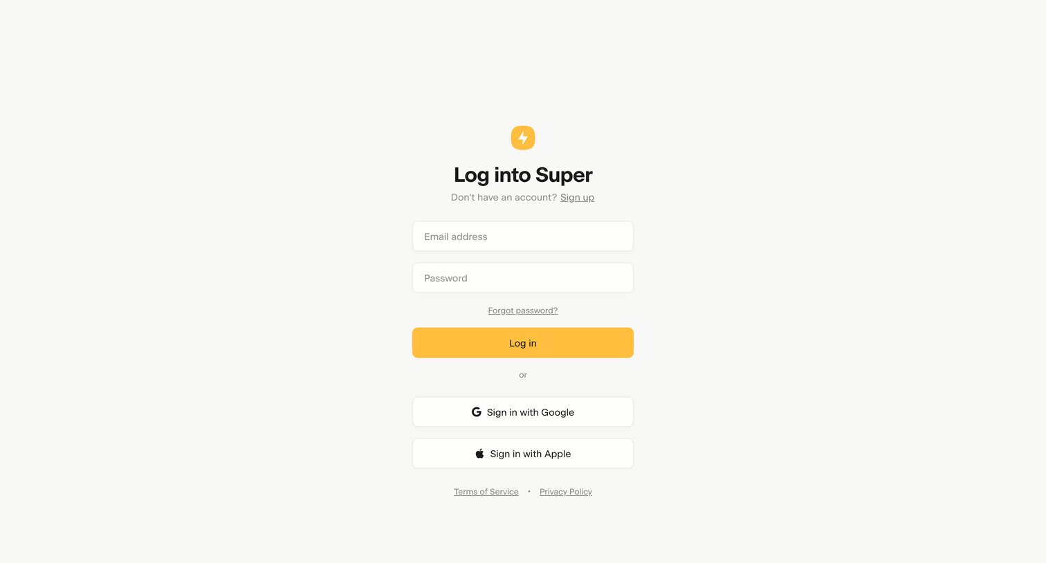 Super - Super App screen