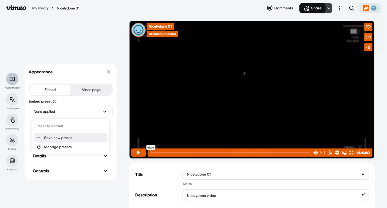 Vimeo - Nicelydone 01 screen