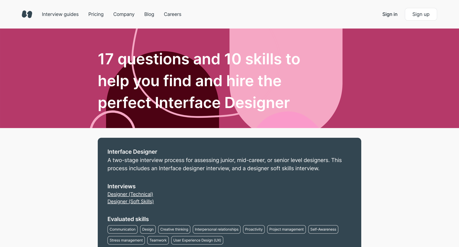 Hireproof - 17 Interface Designer interview questions | Hireproof screen