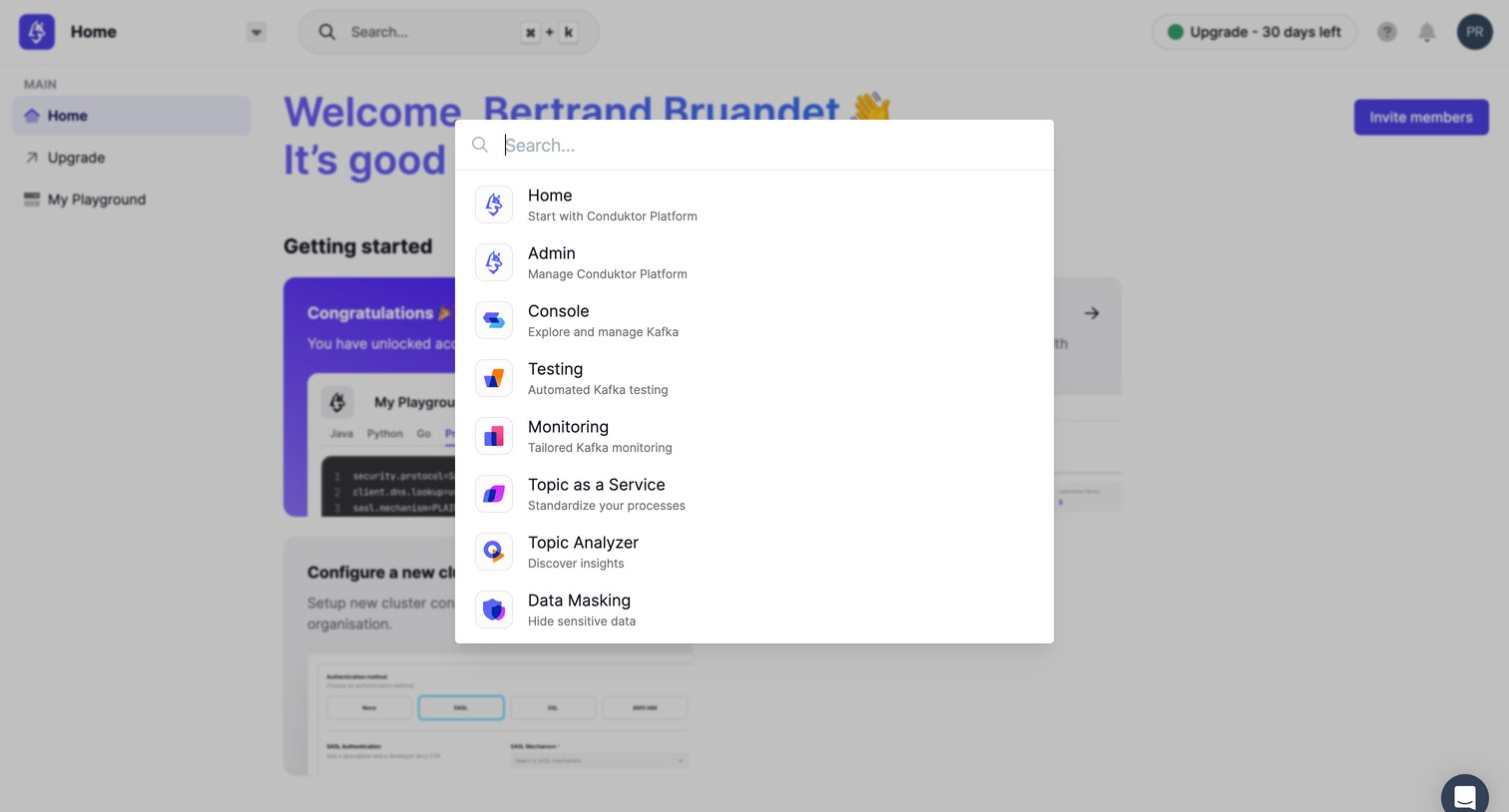 Conduktor - Conduktor Home screen