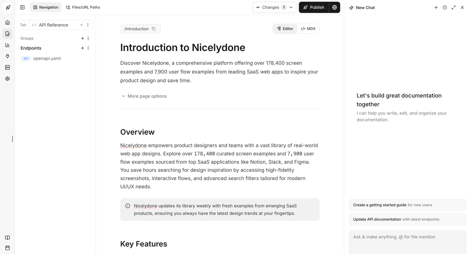 Documentation.AI - Dashboard - Documentation.AI screen