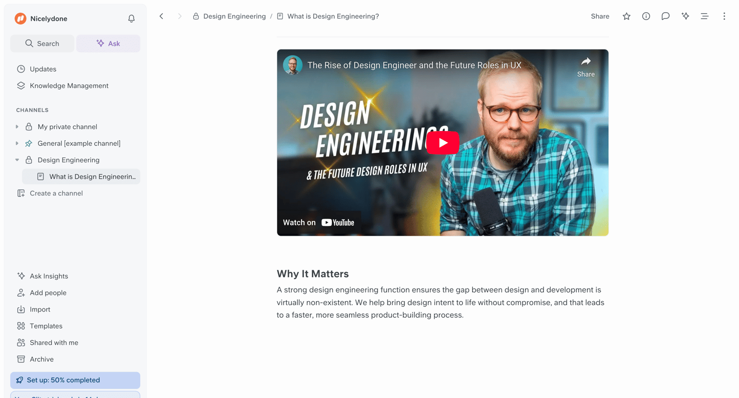 Slite - What is Design Engineering? screen