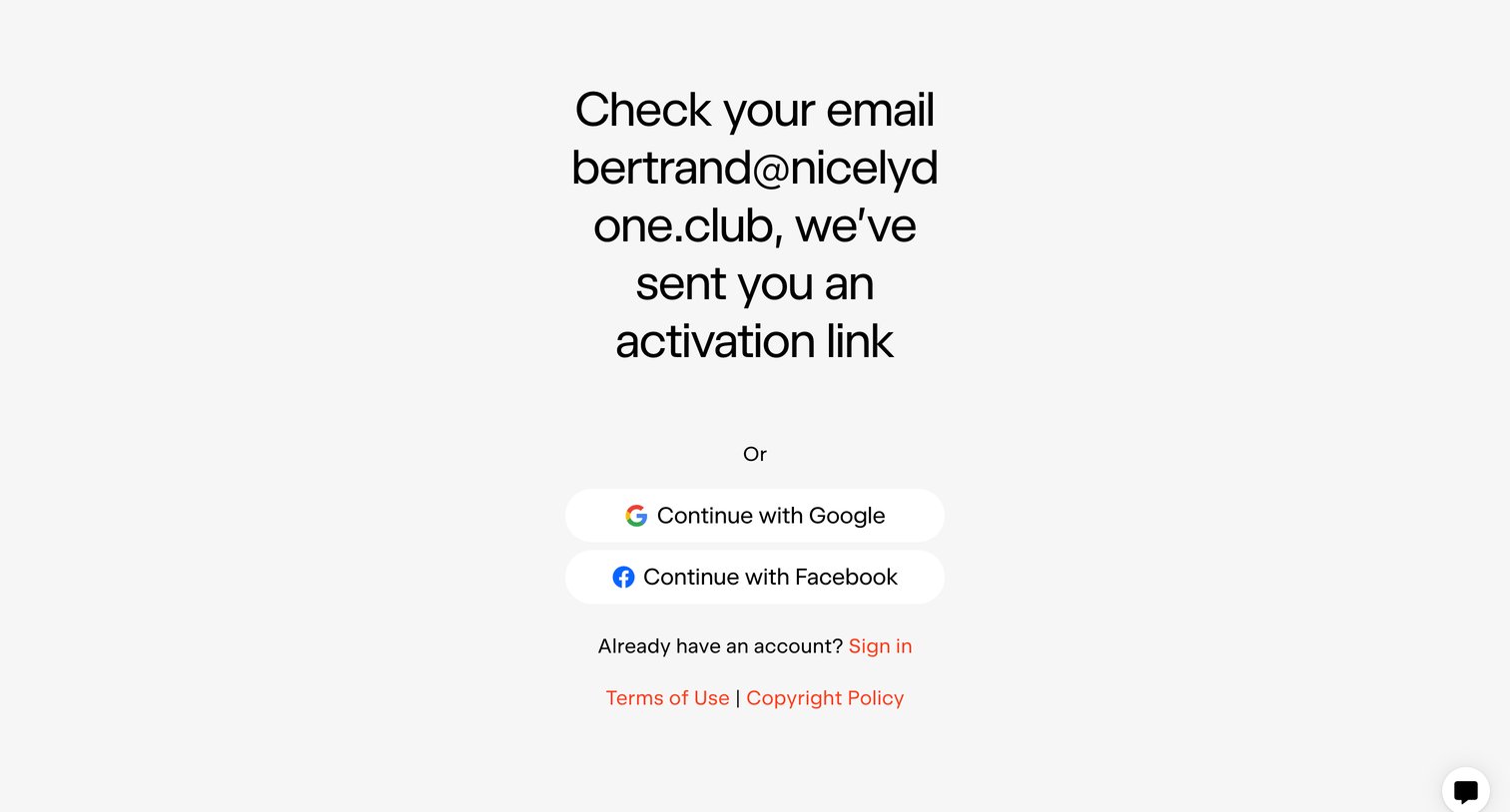 Exactly - Create account - Exactly.ai screen