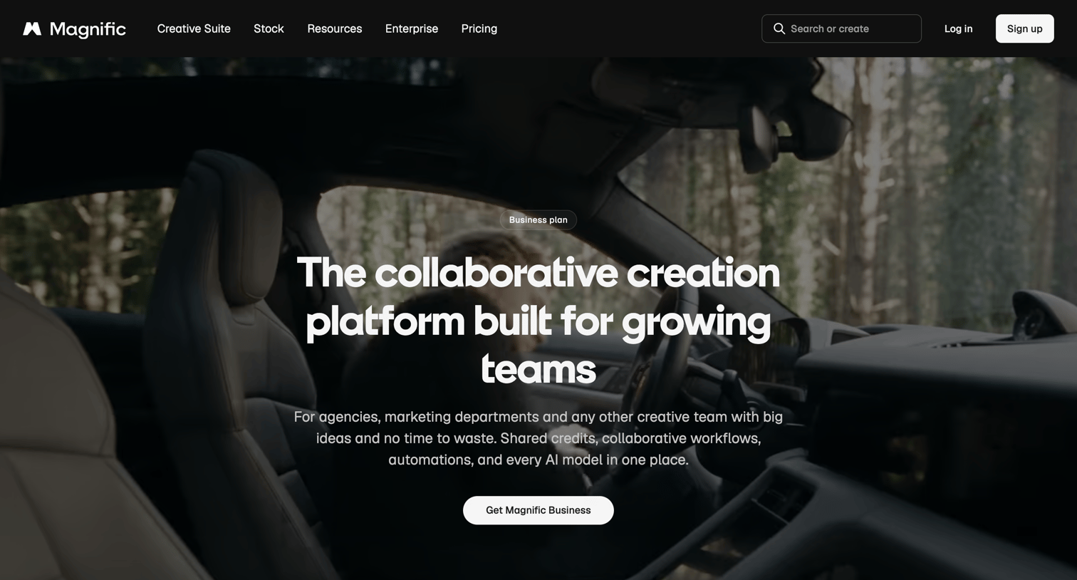 Magnific - Magnific Business | The Collaborative Creation Plan for Teams screen