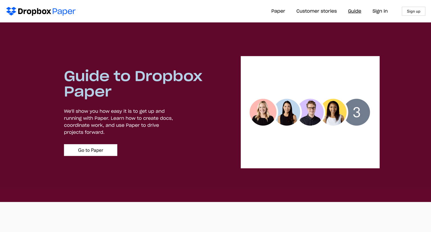 Dropbox paper - Guide to Dropbox Paper - Dropbox screen