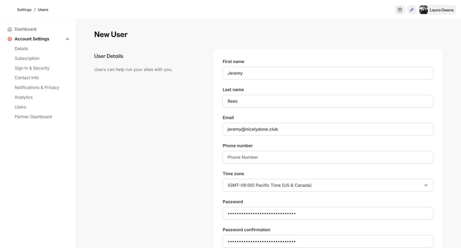Kajabi - Kajabi - adminsettingsusersnew screen