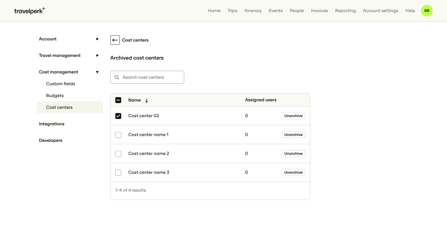 Travelperk - Account settings for Nicelydone — TravelPerk screen