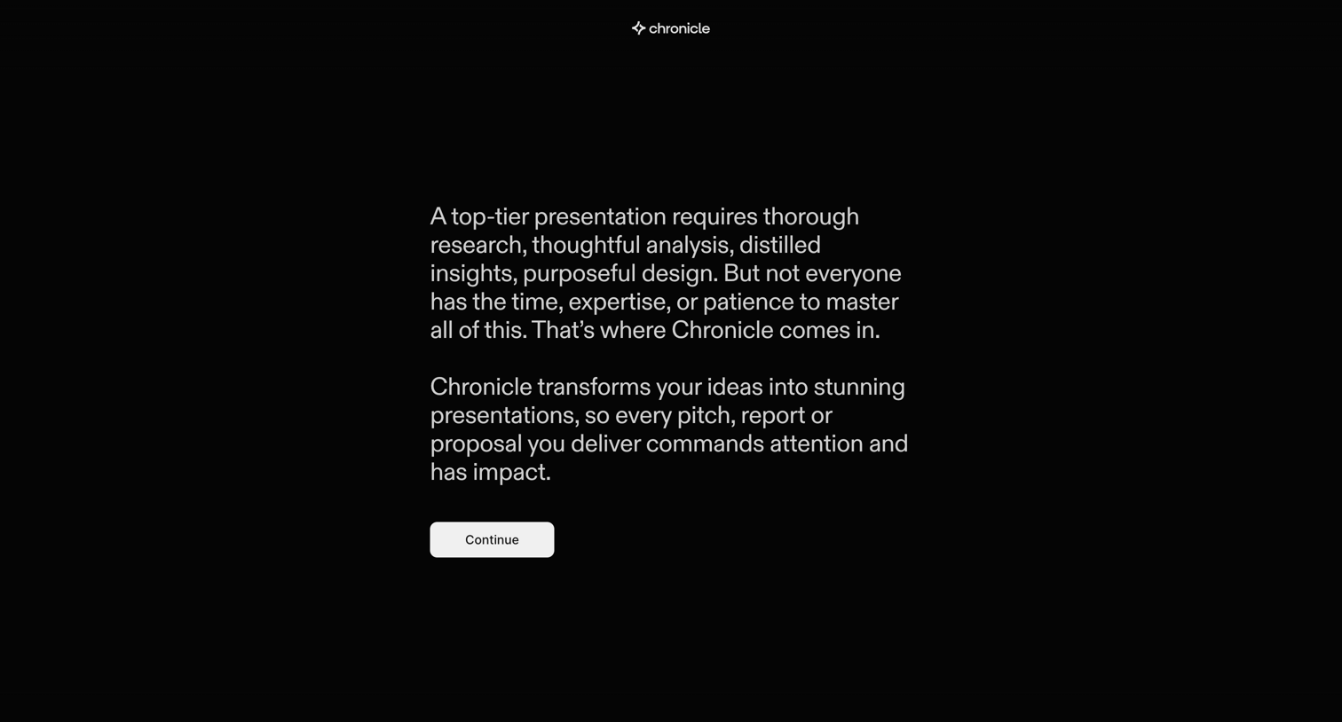 Chronicle screen