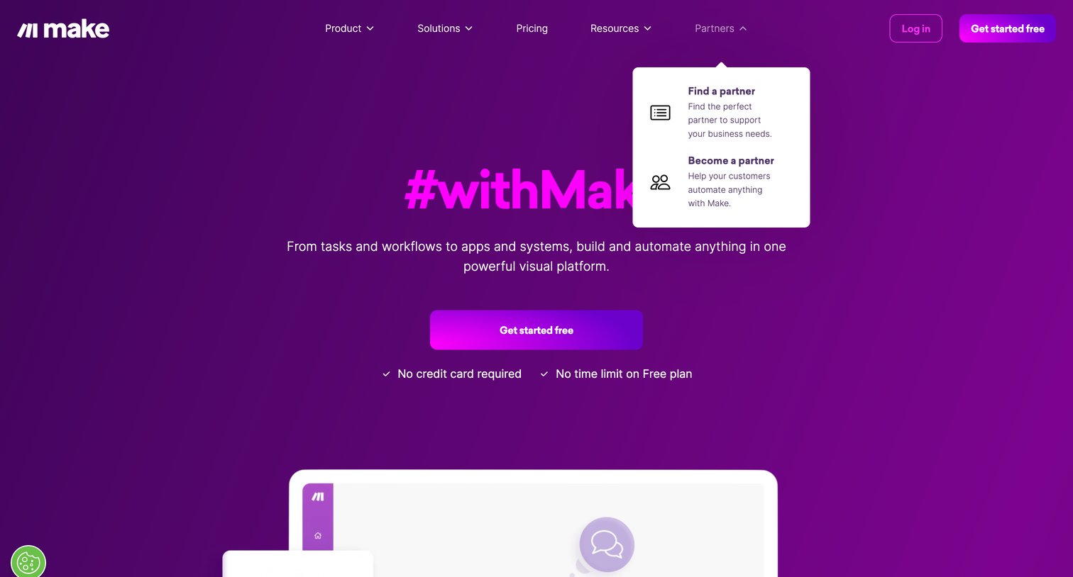 Make - Make Automation Software Connect Apps Design Workflows screen