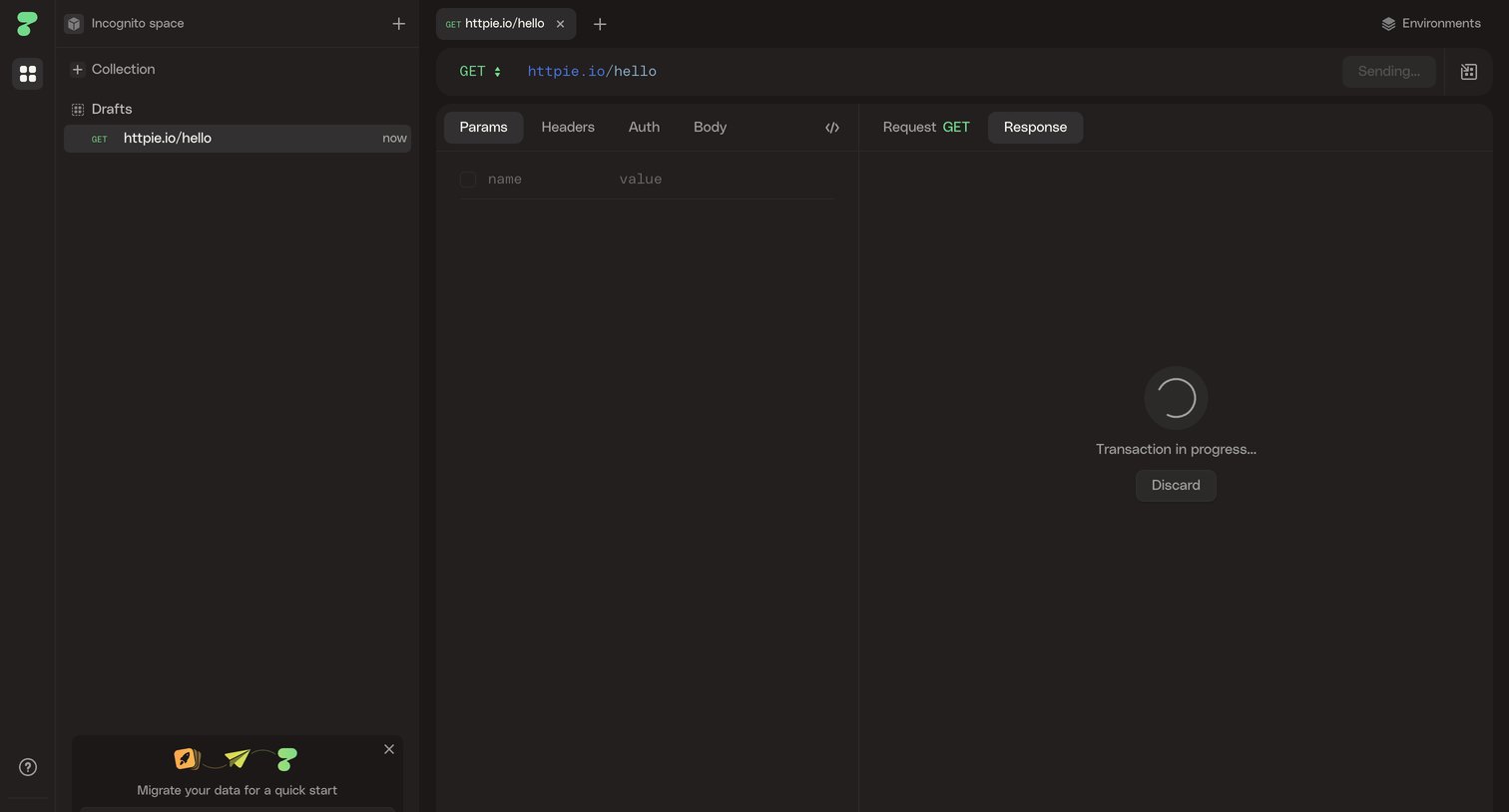 Httpie - HTTPie for Web — API testing client screen