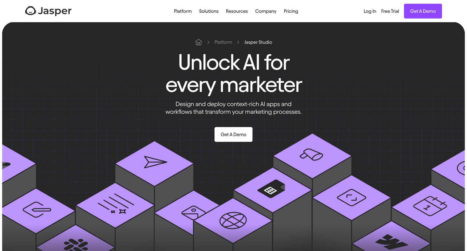 Jasper - Jasper Studio | Unlock AI for every marketer screen