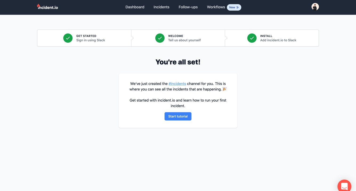 Incident - incident.io screen