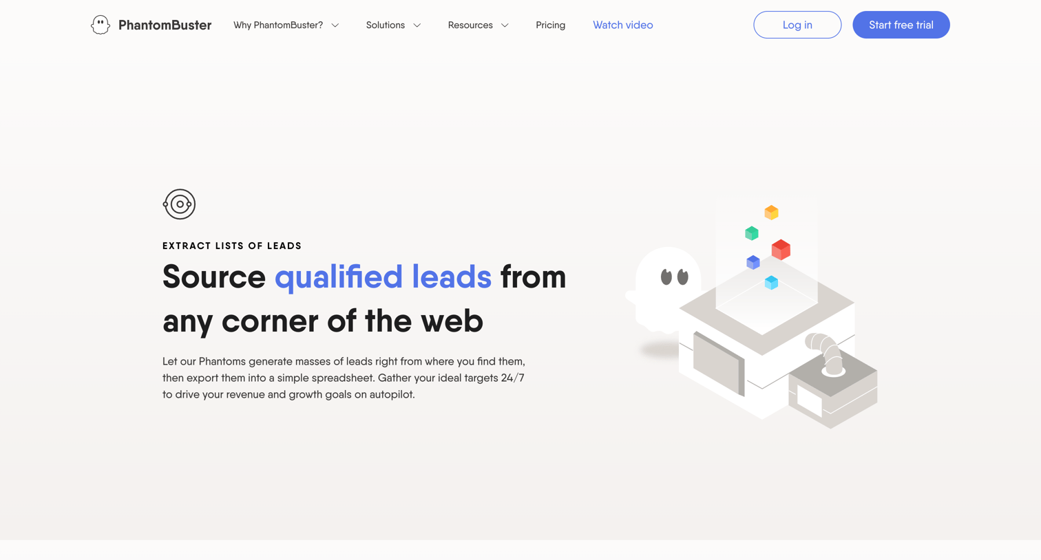 PhantomBuster - Source qualified leads from any corner of the web. | PhantomBuster screen