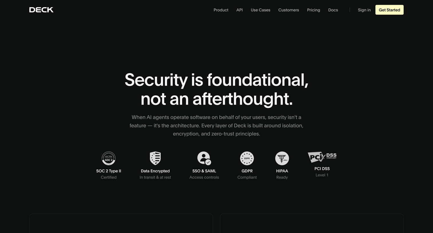 Deck — Security is foundational, not an afterthought from Deck