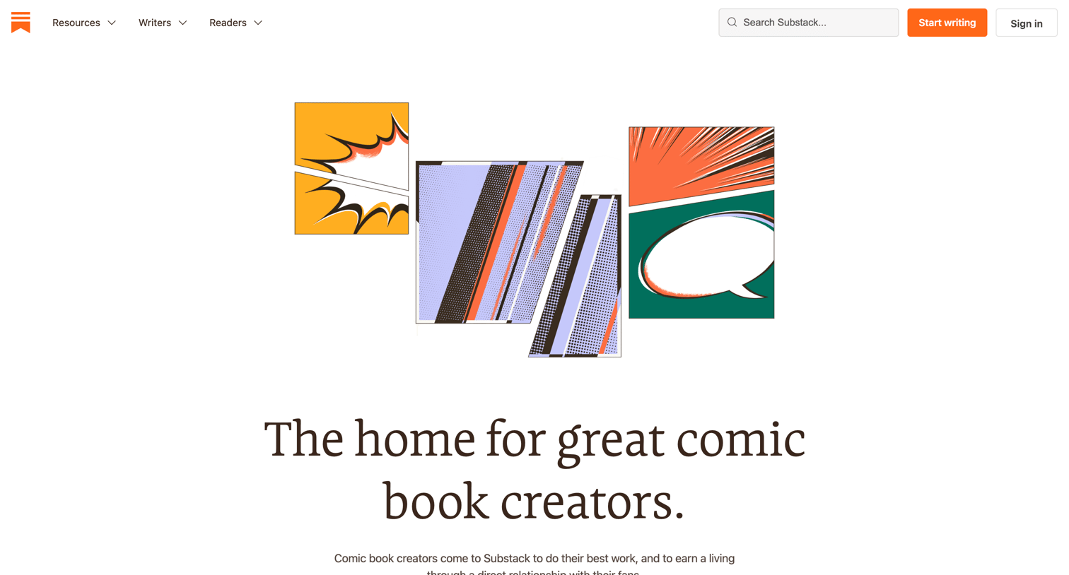 Substack - Substack for Comic Book Creators screen