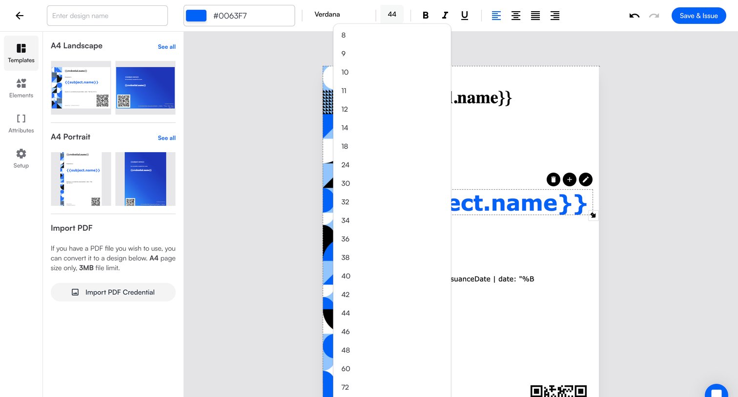 Dock - Dock Certs screen