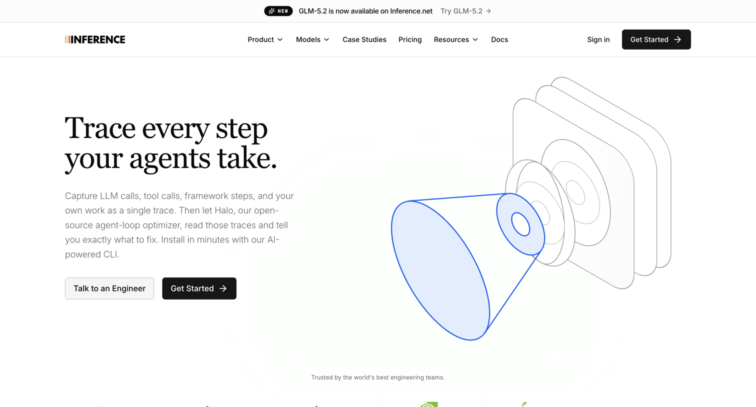 Inference - Trace | Inference.net screen