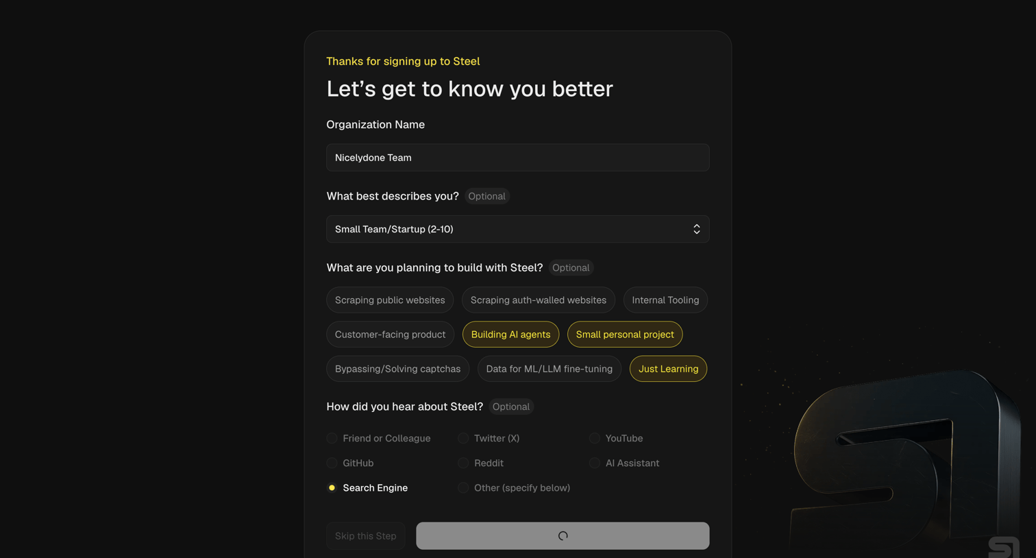 Steel - Steel | Open-source Headless Browser API screen