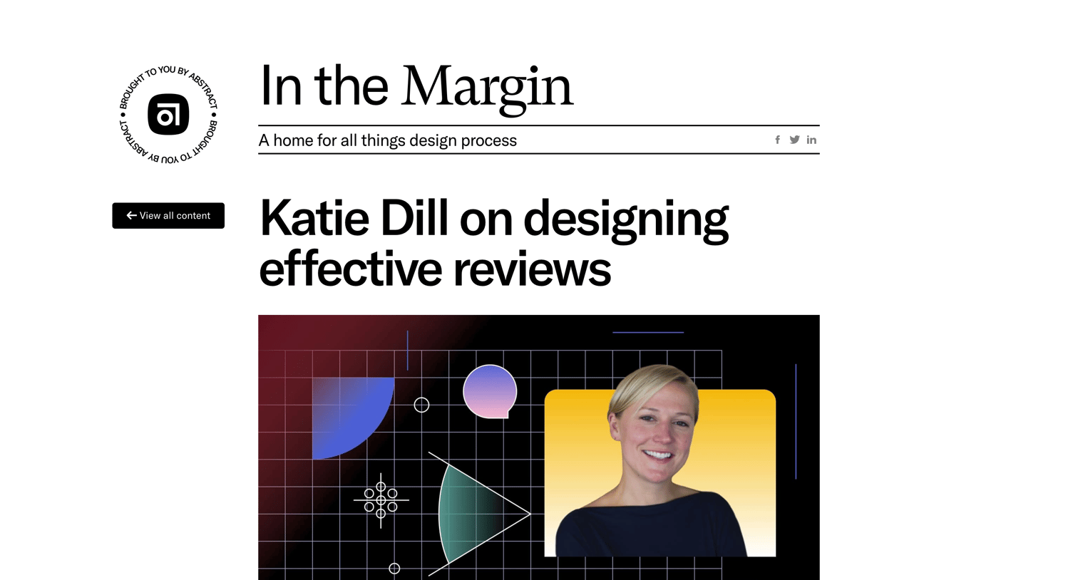 Abstract - Katie Dill on designing effective reviews screen
