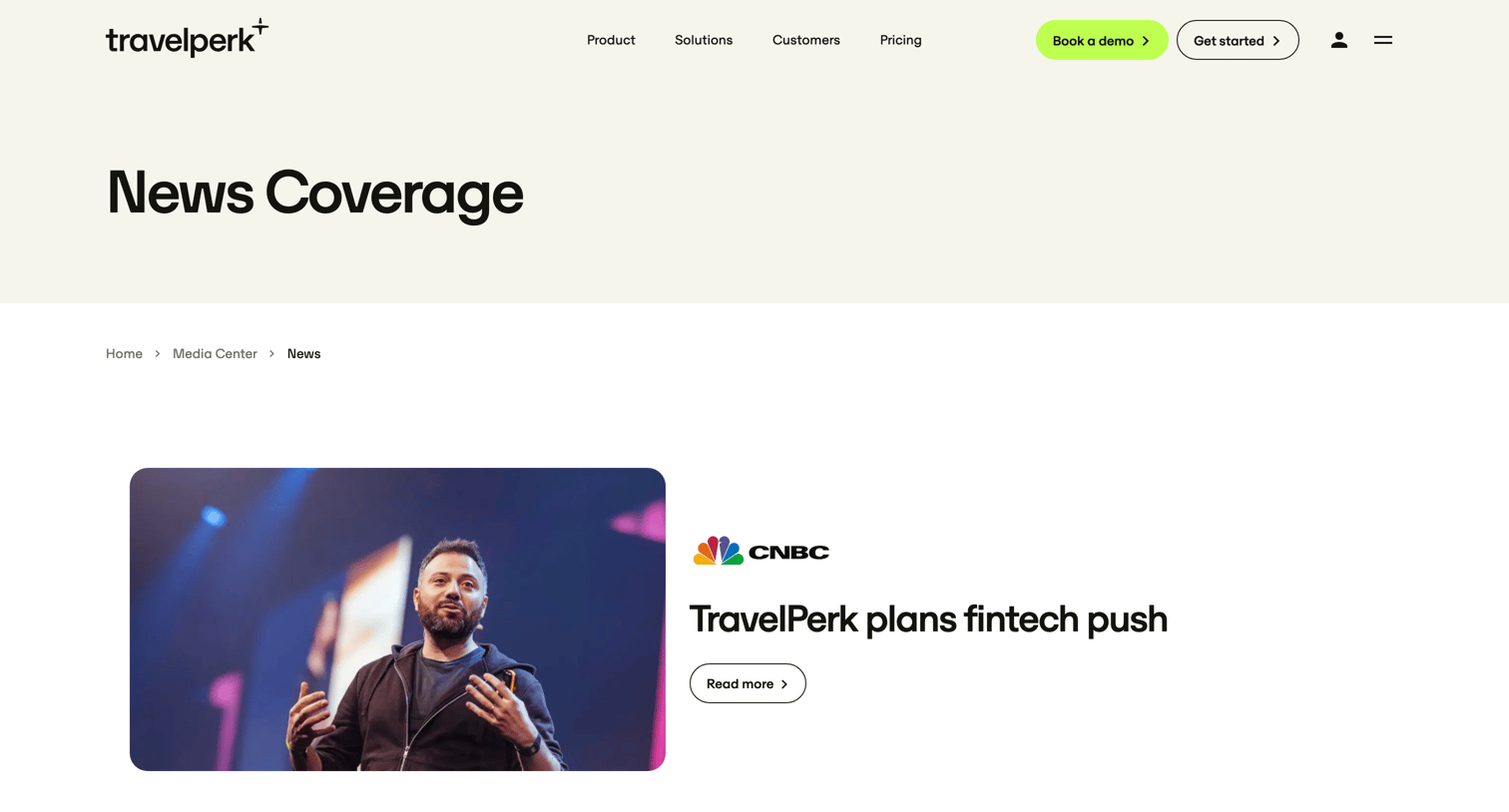 Travelperk - News Coverage TravelPerk screen