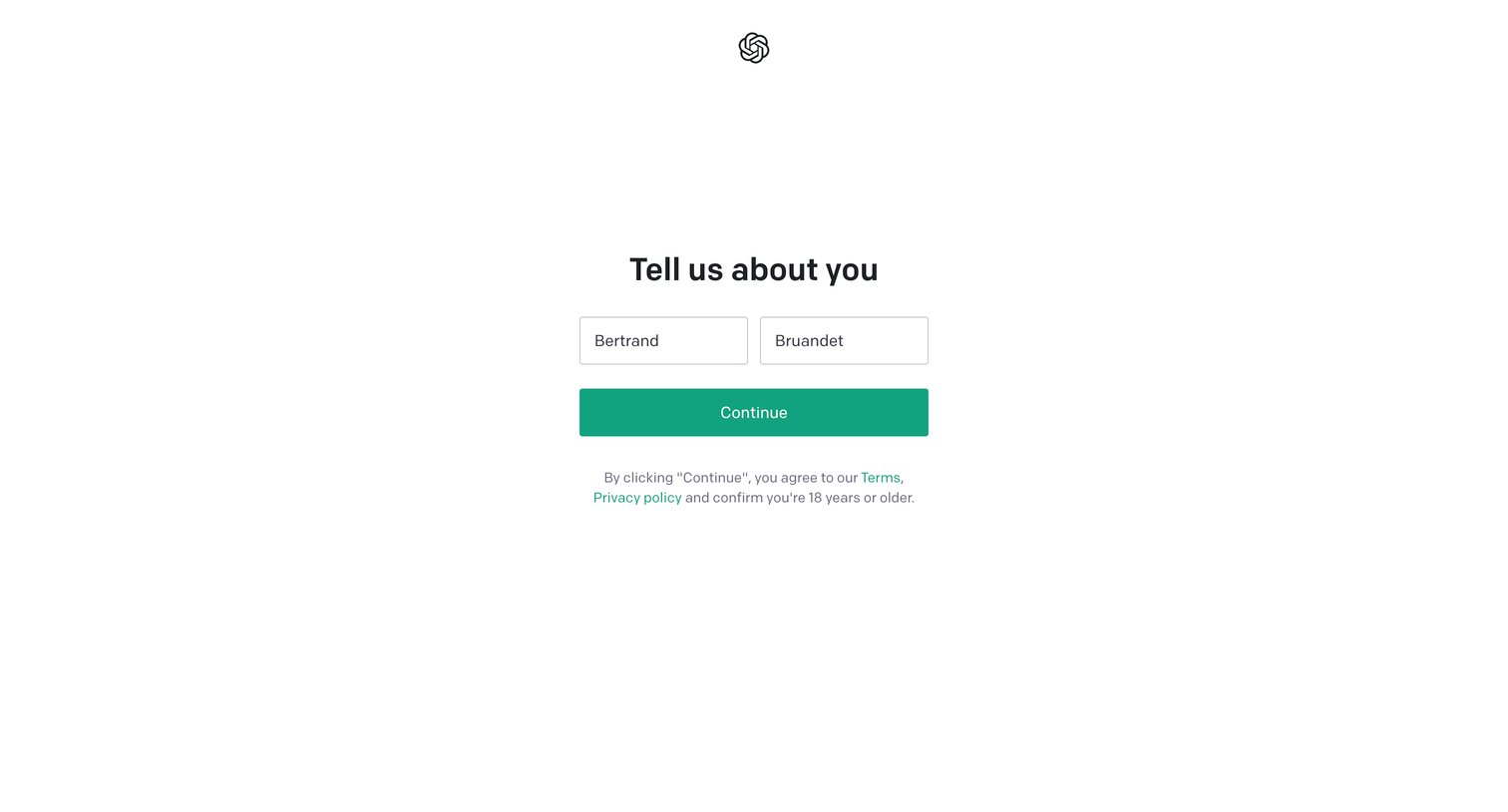 OpenAI - OpenAI API screen