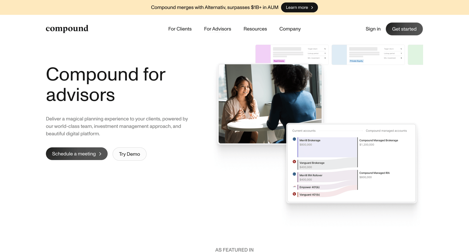 Compound Planning - Compound Planning | Advisors screen