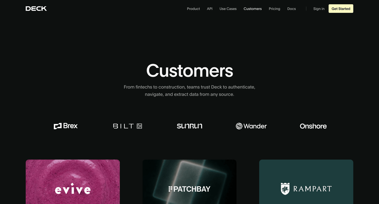 Deck — Customers from Deck