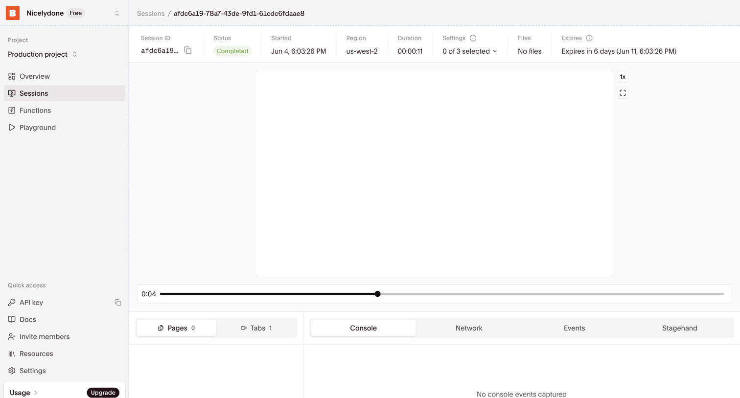 Browserbase - Browserbase - Headless Web Browser API screen