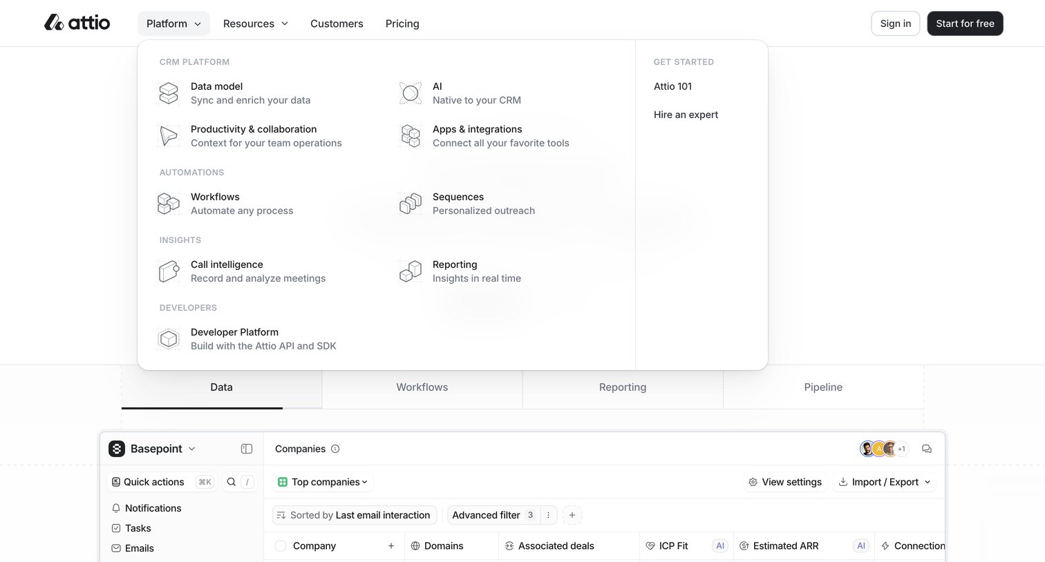 Attio - Attio The next gen of CRM screen