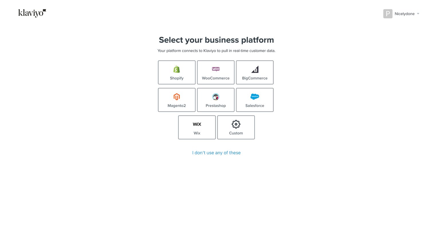 Klaviyo screen