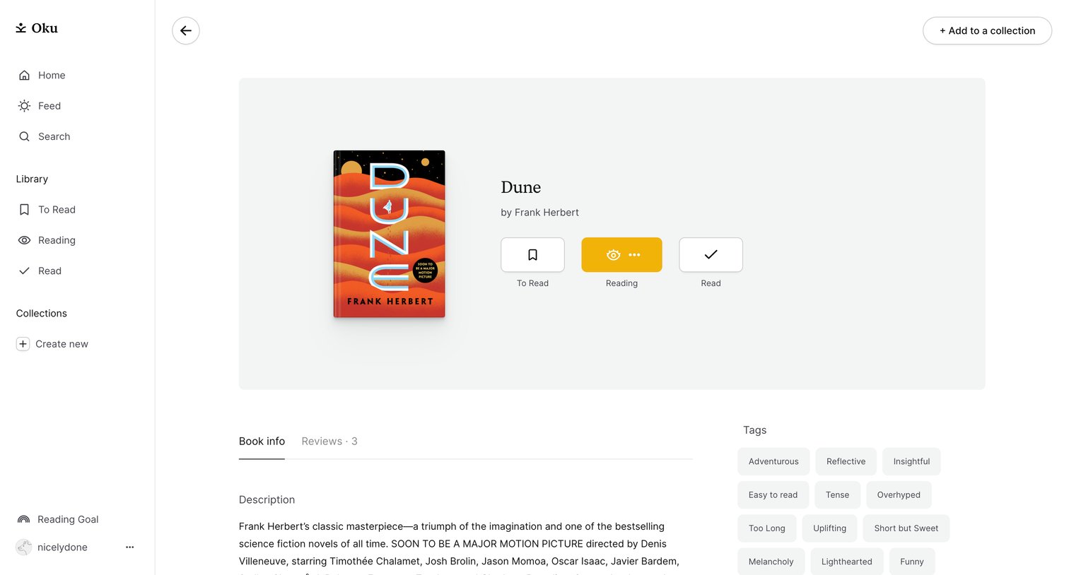 Oku - Dune Book Oku screen