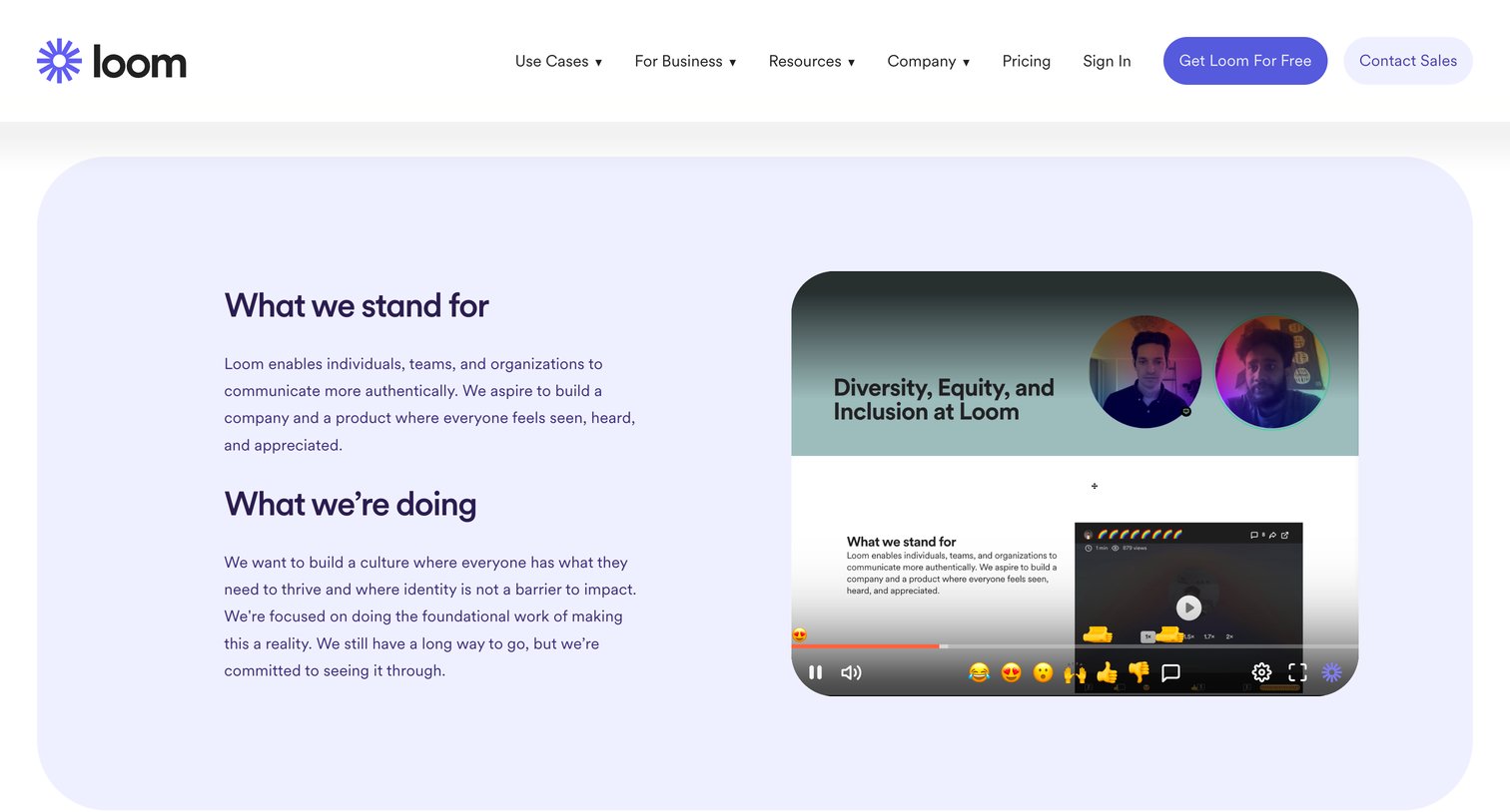 Loom - Loom Diversity, Equity, and Inclusion | Loom screen