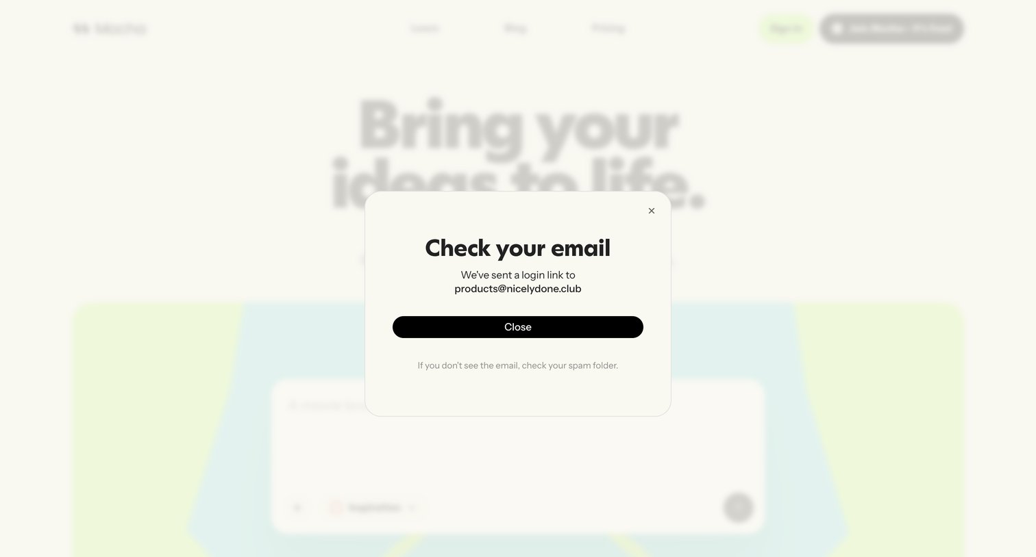 Mocha - Mocha: AI-Powered No‑Code App Builder for Entrepreneurs screen