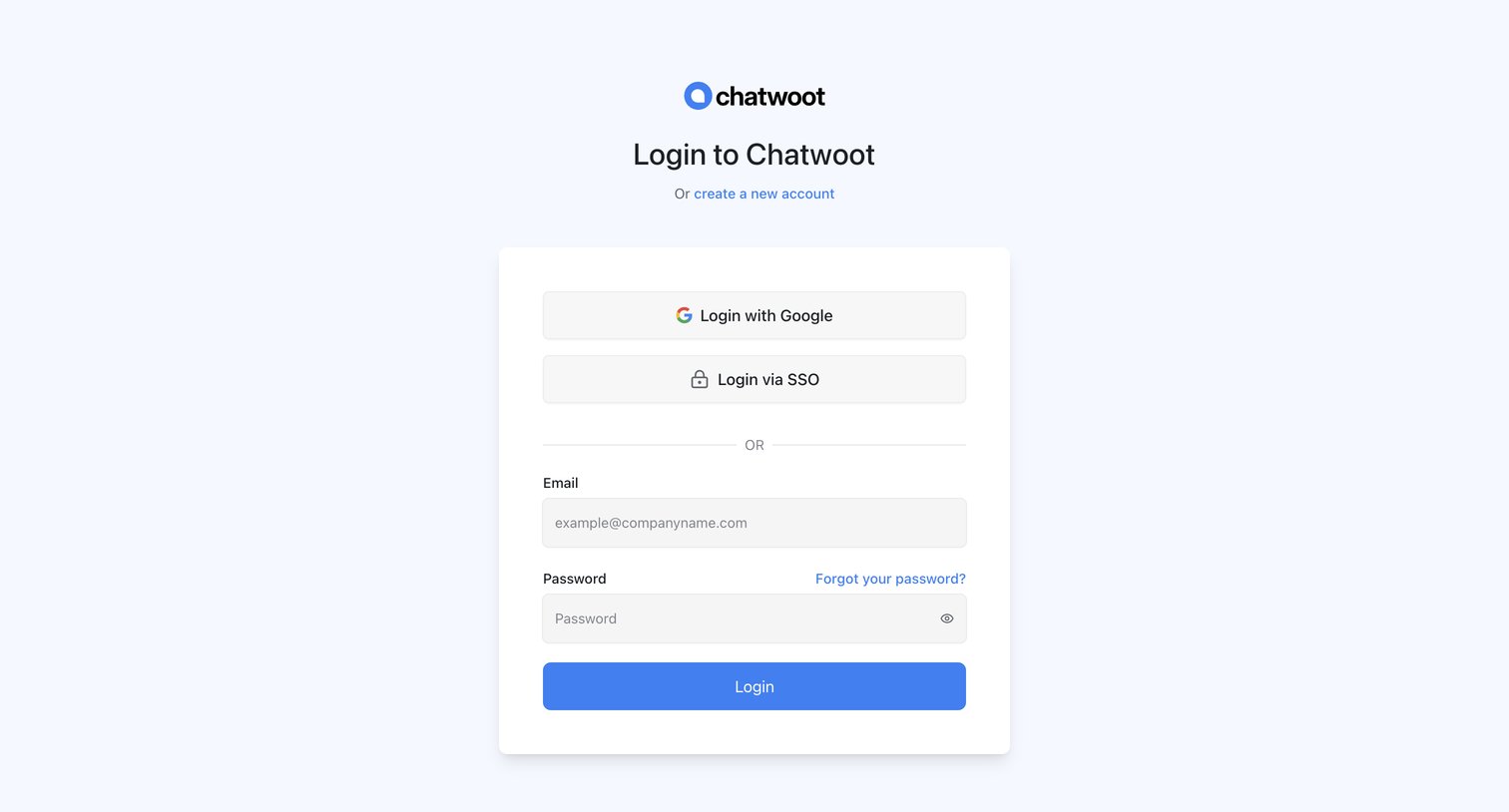 Chatwoot screen