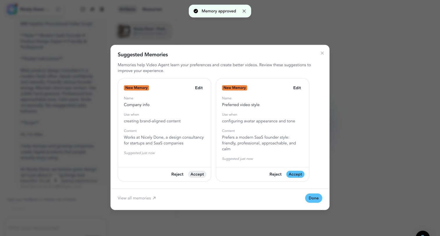 HeyGen - HeyGen - Video Agent screen